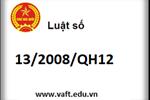 Luật thuế giá trị gia tăng số: 13/2008/QH12