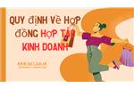 Quy định về hợp đồng hợp tác kinh doanh.