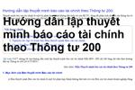 Hướng dẫn lập thuyết minh báo cáo tài chính theo Thông tư 200