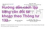 Mẫu bảng cân đối tài khoản theo Thông tư 133 – Cách lập