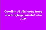 Quy định về tiền lương trong doanh nghiệp mới nhất năm 2024