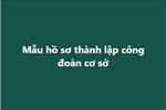 Mẫu hồ sơ thành lập công đoàn cơ sở năm 2024 mới nhất