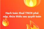 Hạch toán thuế TNCN phải nộp, thừa thiếu sau quyết toán