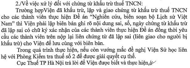 chứng từ khấu trừ thuế tncn lập sai