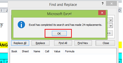 cách thay thế ký tự trong excel