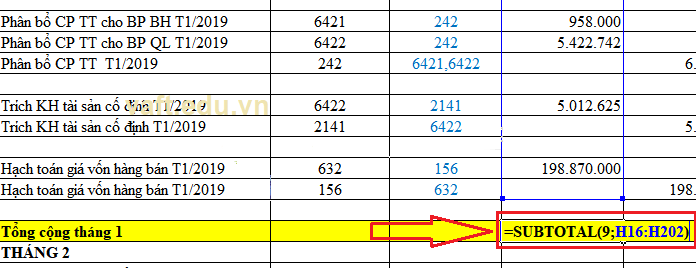 cách làm sổ nhật ký chung bằng excel